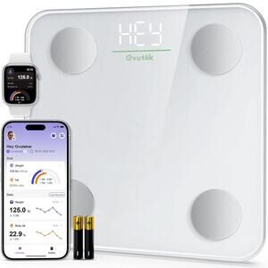 Ovutek Smart Scale For Body Weight, Digital Bathroom Scale BMI Weighing Body Fat